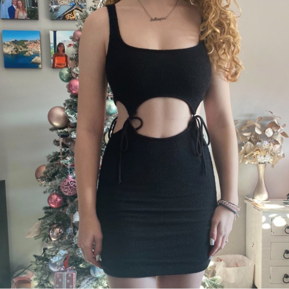 Black Sweater "Two Piece" Dress